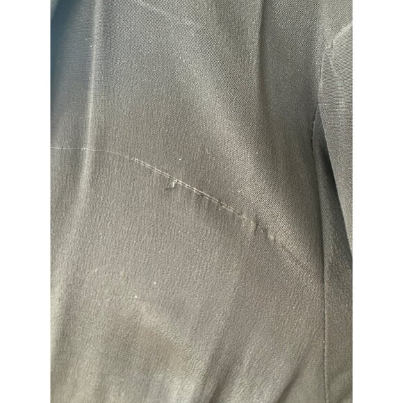 Antique 30's Black Rayon Maternity Dress AS IS TLC Size L - Picture 6 of 16